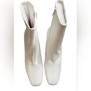 Steve Madden White Ankle Booties